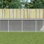 vidaXL világosszürke horganyzott acél tyúkketrec tetővel 403x98x90 cm fotó