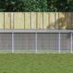 vidaXL világosszürke horganyzott acél tyúkketrec tetővel 803x98x90 cm fotó