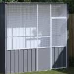 vidaXL antracitszürke horganyzott acél madárketrec 215x78x200 cm fotó