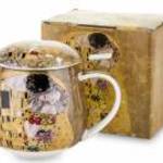 Kubek Z Zaparzaczem porcelana wielokolorowy 10, 5x13x9cm - ART-POL fotó