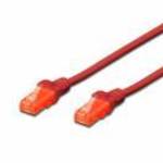 CAT6 U-UTP Patch Cable 1m Red - Digitus fotó