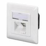 CAT6 Wall Outlet Shielded 2xRJ45 Pure White - Digitus fotó