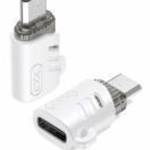 XO NB256H USB-C - microUSB adapter - fehér fotó