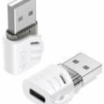 XO NB256D USB-C - USB adapter - fehér fotó