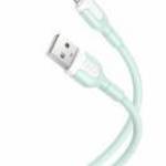 XO NB212 USB-A - Lightning kábel 2.1A 1m - zöld fotó