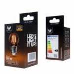 Forever Light LED izzószál E27 G45 4W 230V 2200K 400lm COG arany fotó
