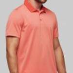 Uniszex póló Proact PA496 Adult Short-Sleeved Marl polo Shirt -M, Coral Heather fotó