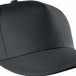 Uniszex sapka K-UP KP130 Sandwich peak Cap - 5 panels -Egy méret, Dark Grey/Black fotó