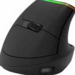 Vezeték nélküli függőleges egér Delux M618DB BT / 2.4G 4000DPI RGB fotó