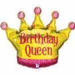 91 cm-es Birthday Queen korona fólia lufi fotó