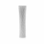 Papír szívószál chevron mintás ezüst - 197 mm x 6 cm, 12 db / csomag fotó