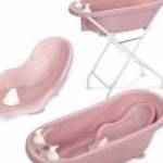 Lorelli kád leeresztő dugóval, babatartóval 88 cm - Nordic Pink fotó