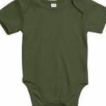 Bébi rövid ujjú kezeslábas BabyBugz Baby Bodysuit 12-18, Világos Oliva zöld Organik fotó