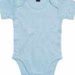 Bébi rövid ujjú kezeslábas BabyBugz Baby Bodysuit 3-6, Poros kék fotó
