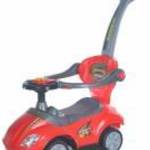 Baby Mix bébitaxi tolókarral 3az1-ben Mega Car piros fotó