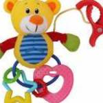Baby Mix játék plüss csörgővel maci fotó