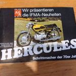régi retró 1970-es évek beli hercules kismotor prospektus nszk. fotó