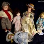 5 DB PORCELÁN FEJŰ BABA EGYBEN X fotó