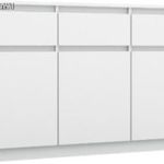 Washington 3S3F Komód Fehér 120 cm fotó