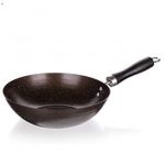 Granite brown wok 25 cm fotó