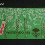 Kártyanaptár, Magyar Viscosagyár, Nyergesújfalu, rács, kerítés, háló, grafikai rajzos, 1984 fotó