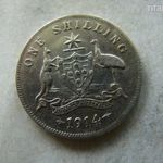 EZÜST AUSZTRÁL 1 SHILLING, 1914. 1 DB. 5, 65 GR. SZÉP fotó