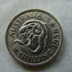 EZÜST AUSZTRÁL 1 SHILLING, 1958. 1 DB. 5, 65 GR. fotó