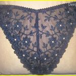 Luwa Dessous hímzett fekete színű tanga M/40 fotó