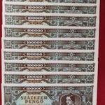 10db Sorszámkövető 100.000 Pengő 1945 UNC. fotó
