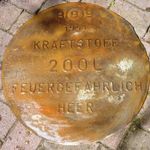 II.Világháborús német 200 literes hordó kivágott fedele- 1941 (F-3936) 56 cm, 3960 g fotó