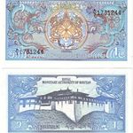 1 Ngultrum 1990 UNC Bhután (P12b) fotó