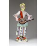 0Z869 Heinrich von Bibra : Hangszeren játszó nő porcelán figura XVIII. század fotó
