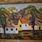 Járitz Józsa - Szentendre - gyönyörű, nagyméretű, régi olaj-vászon-festmény, 1ft! Nincs minimálár fotó