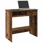 antik fa színű szerelt fa íróasztal 80 x 40 x 75 cm fotó