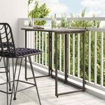 barna polyrattan összecsukható kerti asztal 90x51x75 cm fotó