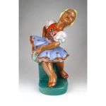 1D711 Art deco Komlós kerámia figura ~ 1930 fotó