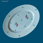 Herendi Tertia bécsi rózsás porcelán pecsenyés tál fotó