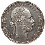 Ferenc József 1 Forint 1884 verdejegy nélkül (Ag) 12, 22g EF+ Ebben az állapotban ritka! fotó
