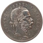 Ferenc József 1 Forint 1869 K-B H.: 2136 ÉH: 1463/a (Ag) 12, 21g VF+ fotó