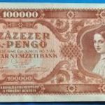 1946 -os Százezer / 100.000 B.-Pengő bankó Ritkább EF- (L1839) fotó