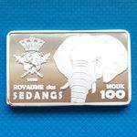 Sedang Királyság 100 Mouk 2025 UNC Elefánt Szögletes Proof fotó