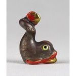 1U166 Antik ó-herendi kisméretű porcelán hal halacska 3.3 cm fotó
