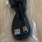 USB3.0 Prémium 5 Gbit/s kábel USB-A / USB-B csatlakozókkal, 1.8 méter, fekete nem használt 1Ft-ról fotó