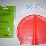 "Fitness Silicone swim cap" gumis szilikon úszósapka piros felnőtt-kamasz úszás új fotó