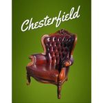 Antik neobarokk chesterfield bőr fotel B114 fotó