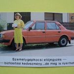 Kártyanaptár, Személygépkocsi előjegyzés, Takarék, 1988. autó fotó