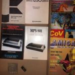 4db usermanual(MPS)C64 printerhez+1eprom+1cardridge+4db vegyes(jó)+/3db 576KB.4Mikromagazin(gyenge)/ fotó