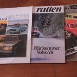 Volvo 3 db összefoglaló prospektusa. Ötvenéves prospektus szett 507 p1800 144 164 244 145 fotó