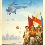 régi plakát: BUDAPESTI HONVÉDELMI SPORTNAPOK 1958. fotó