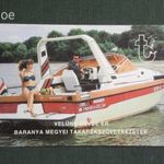 Kártyanaptár, Takarékszövetkezet, Hamilton 210 Jet motorcsónak, női modell, 1994 fotó